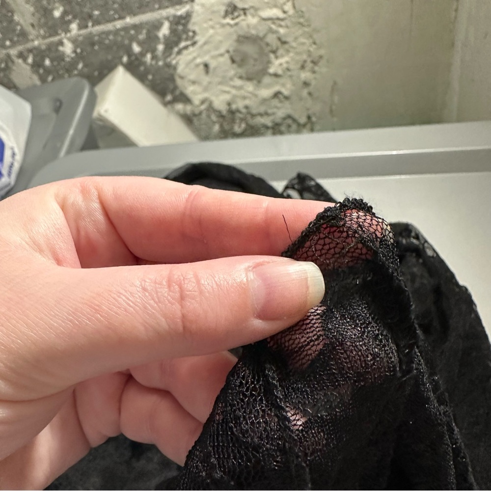 Vintage Ethos Duster Black Lace Floral Whimsigoth Goth Fairy Mesh Flare Sleeve - Picture 15 of 15